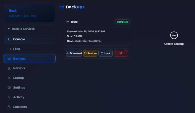 Backups